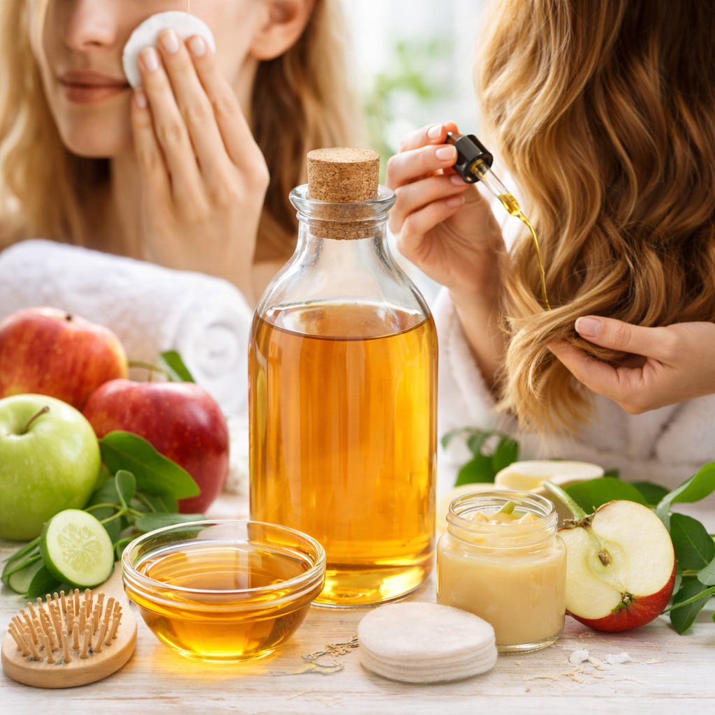 Vinagre de Maçã: Dicas Incríveis para Cuidar da Pele e Cabelo