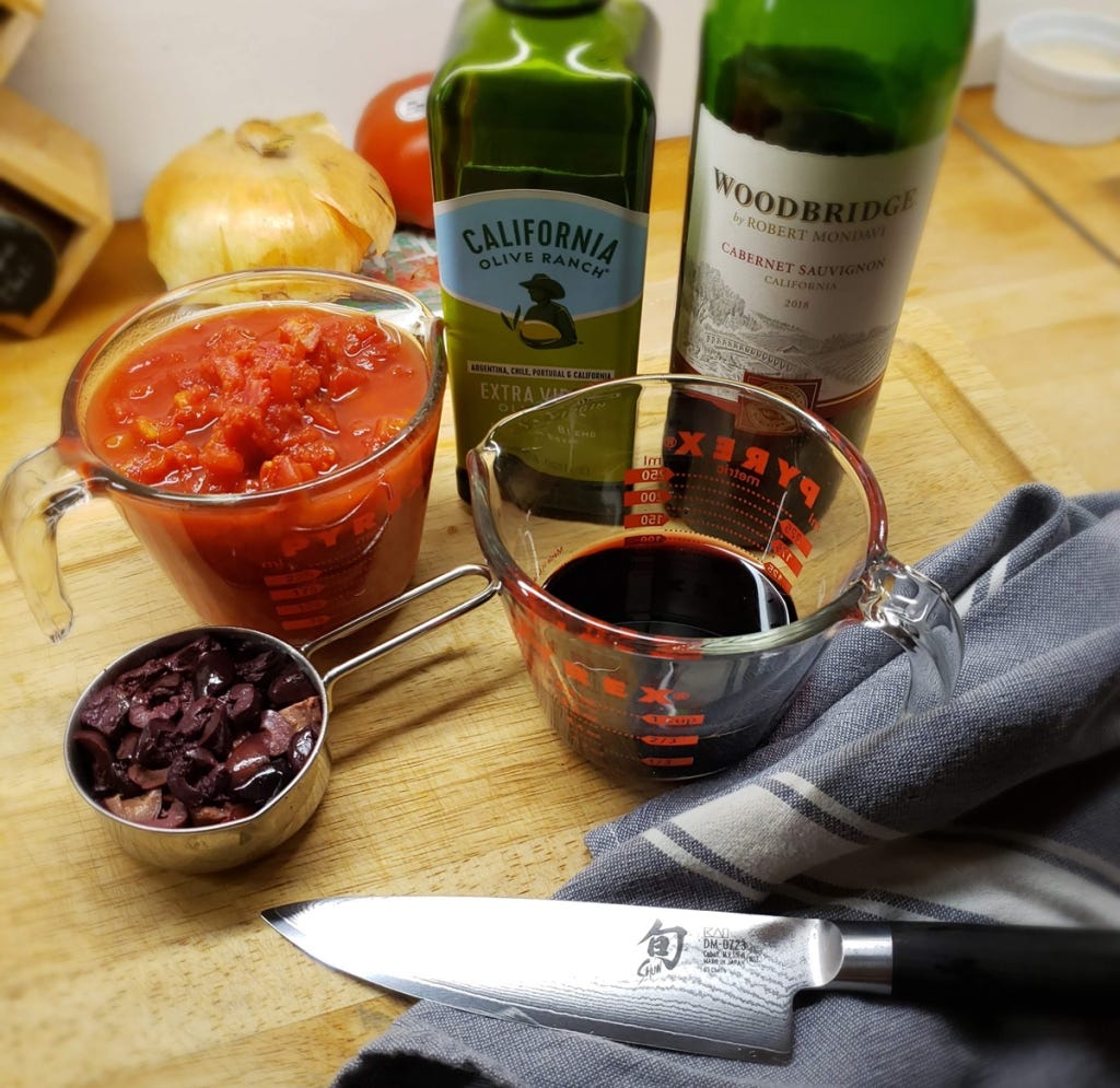 Chicken with Tomatoes, Kalamata Olives and Feta Cheese by Miss Kathy