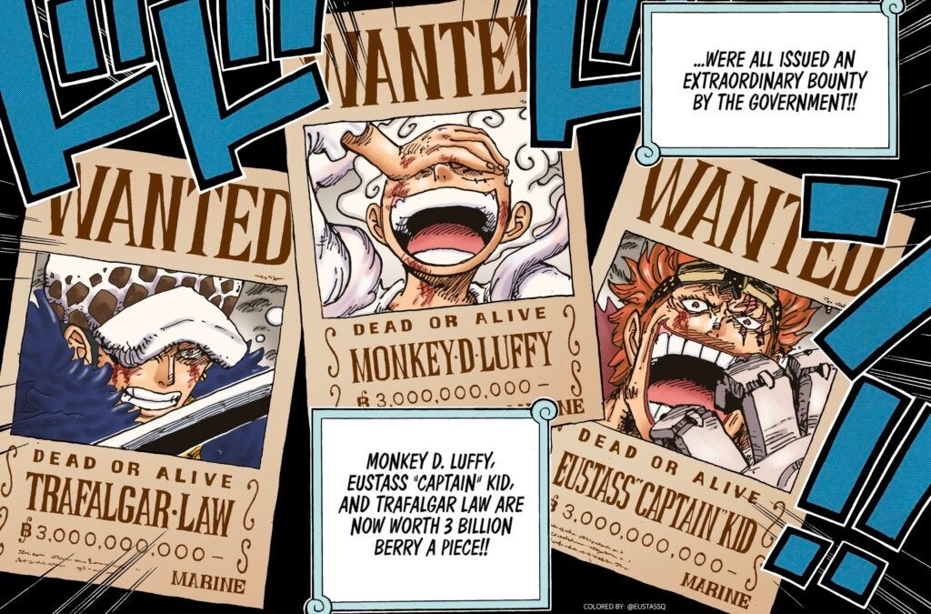 Donrosinante — The WG is keeping Luffy and Blackbeard Bounties low on  purpose! | by Donrosinante Shop | Medium