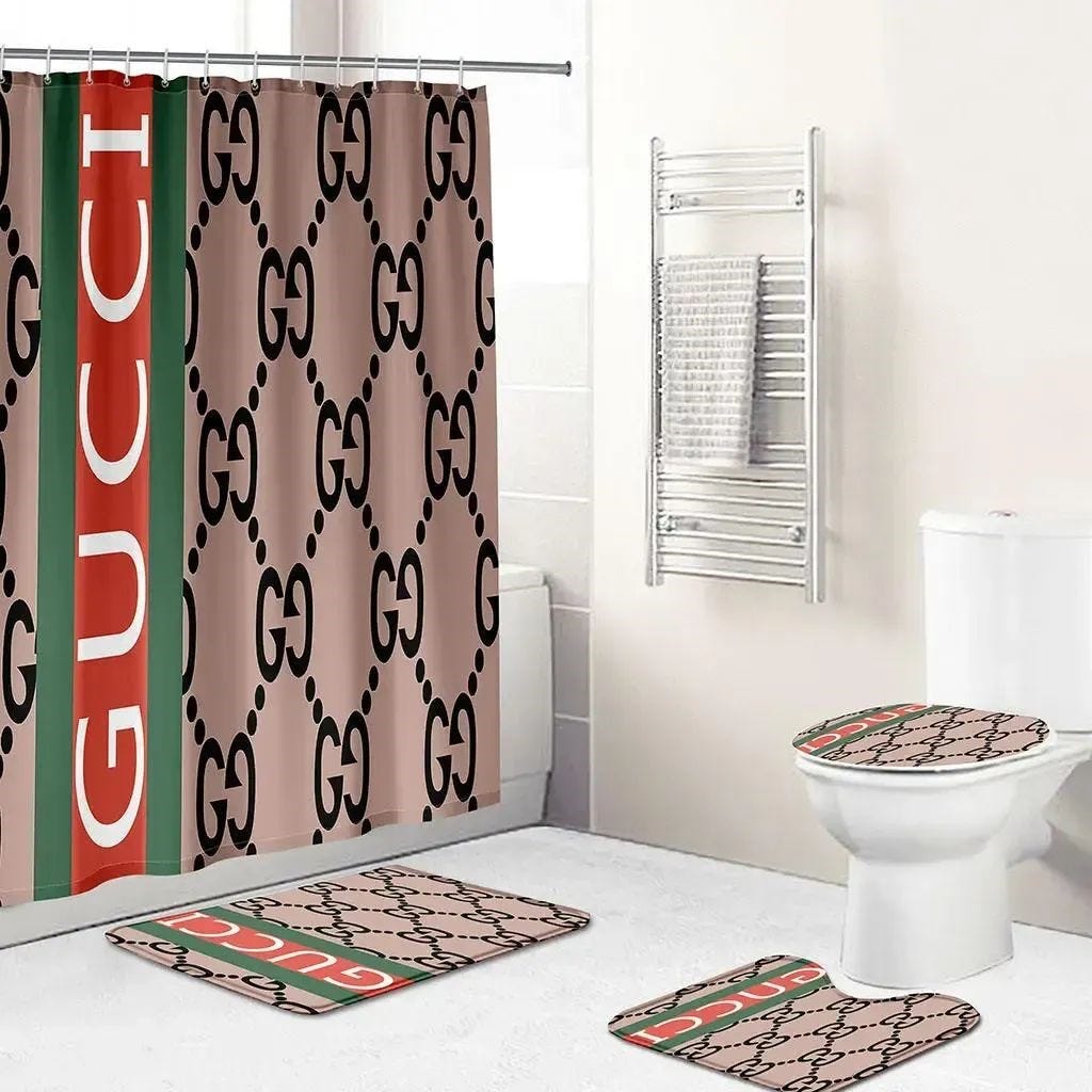 Gucci Bathroom Set Luxury Fashion Brand Bath Mat Hypebeast Home Decor AB, by SuperHyp Store, Aug, 2023