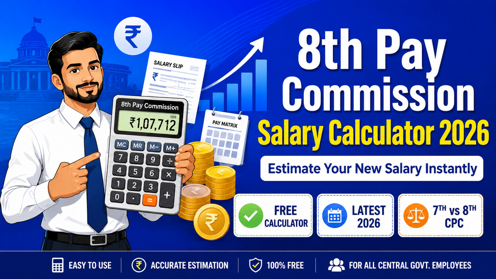 8th Pay Commission Salary Calculator 2026 — Calculate Your New Salary Online