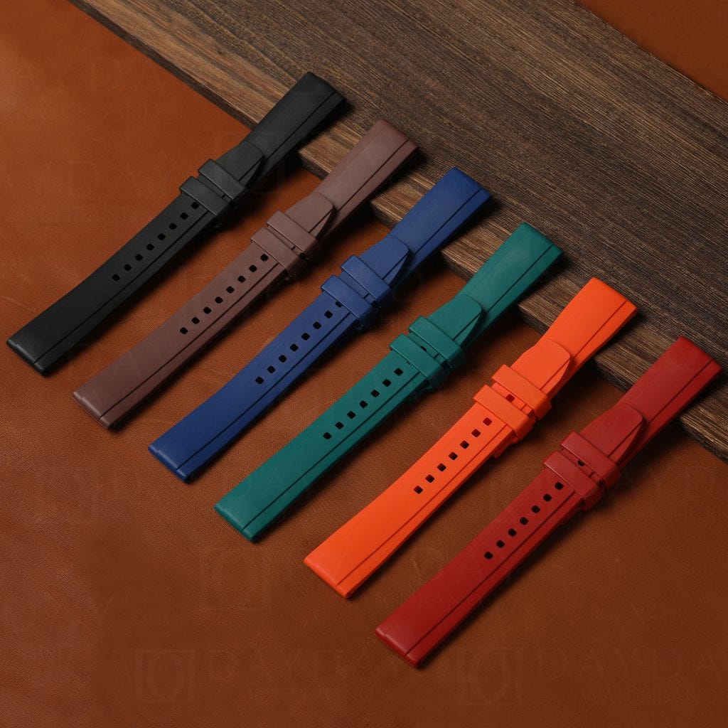 2 Types of Rubber Watch Straps Silicone watch bands VS Fluoro rubber