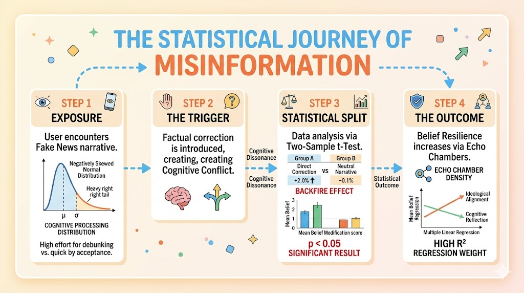 The Architecture of Belief: A Statistical Analysis of Why Fake News Outlasts Facts