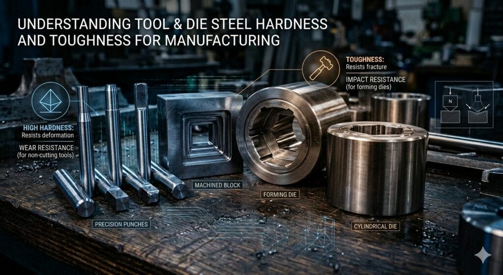 Understanding Tool & Die Steel Hardness and Toughness for Manufacturing