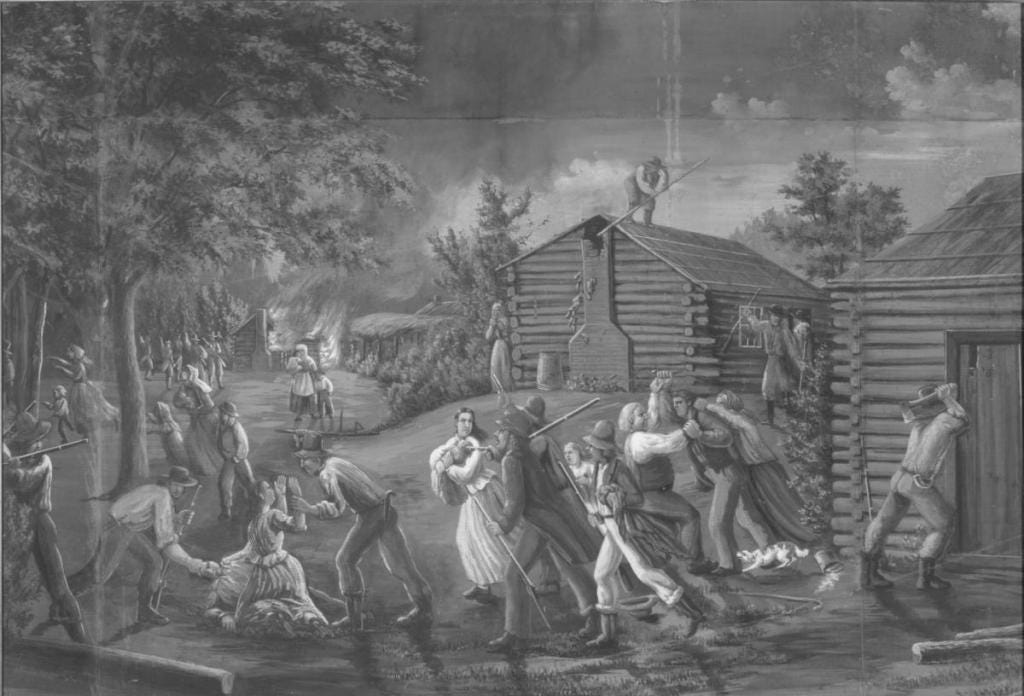 Saints Driven from Jackson County Missouri, by C. C. A. Christensen. BYU Museum of Art.