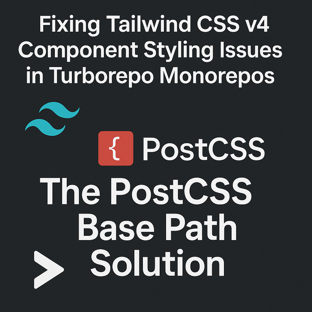 Fixing Tailwind CSS v4 Component Styling Issues in Turborepo Monorepos: The PostCSS Base Path…