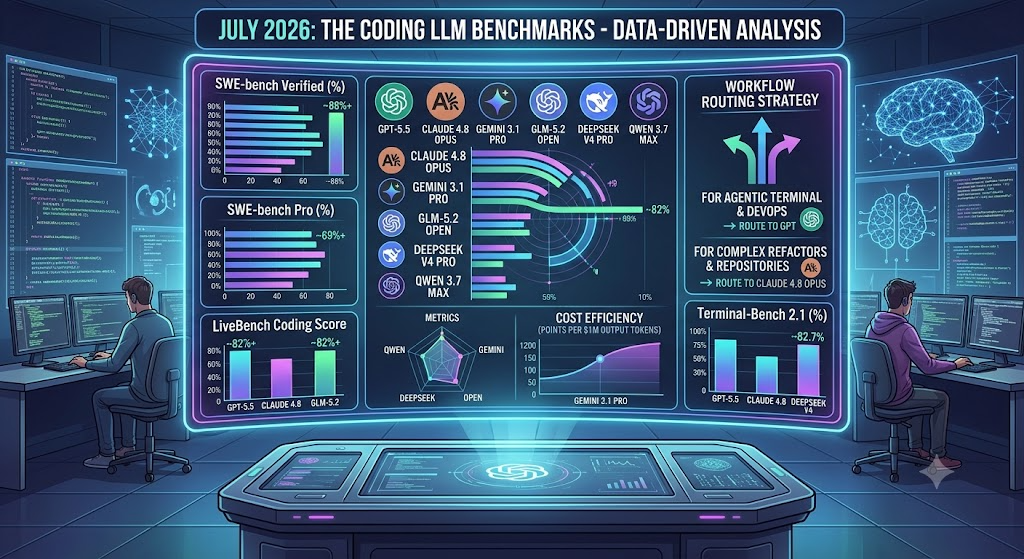 The Brutal Reality of Coding LLMs in July 2026: The Data-Driven Benchmarks
