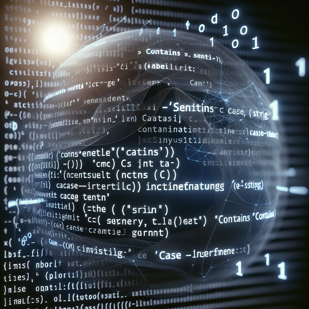 Case Insensitive ‘Contains’ Method in C by Denis Bélanger Jul