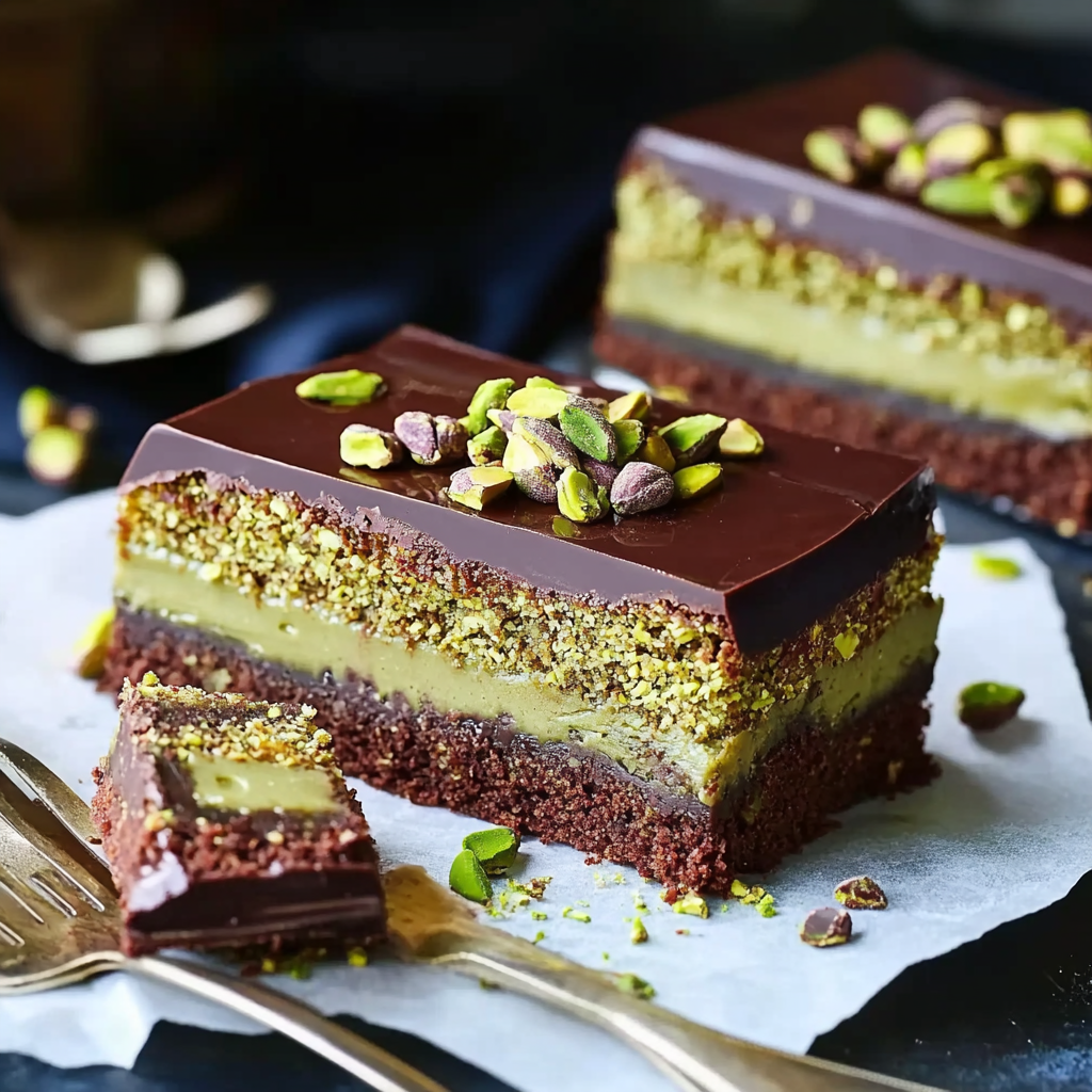 Pistachio Kunafa Dubai Chocolate Cake Bar — The Ultimate Dessert Craze