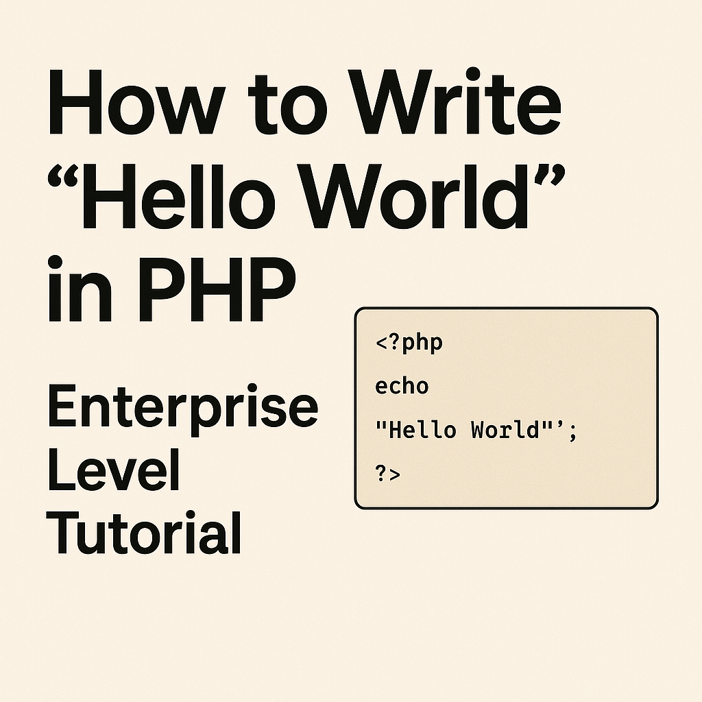 How to Write “Hello World” in PHP: The Enterprise Way | by Menotebo ...