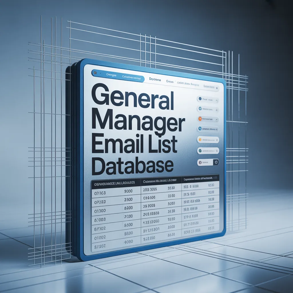 Lead with Precision Using the General Manager Email List Database
