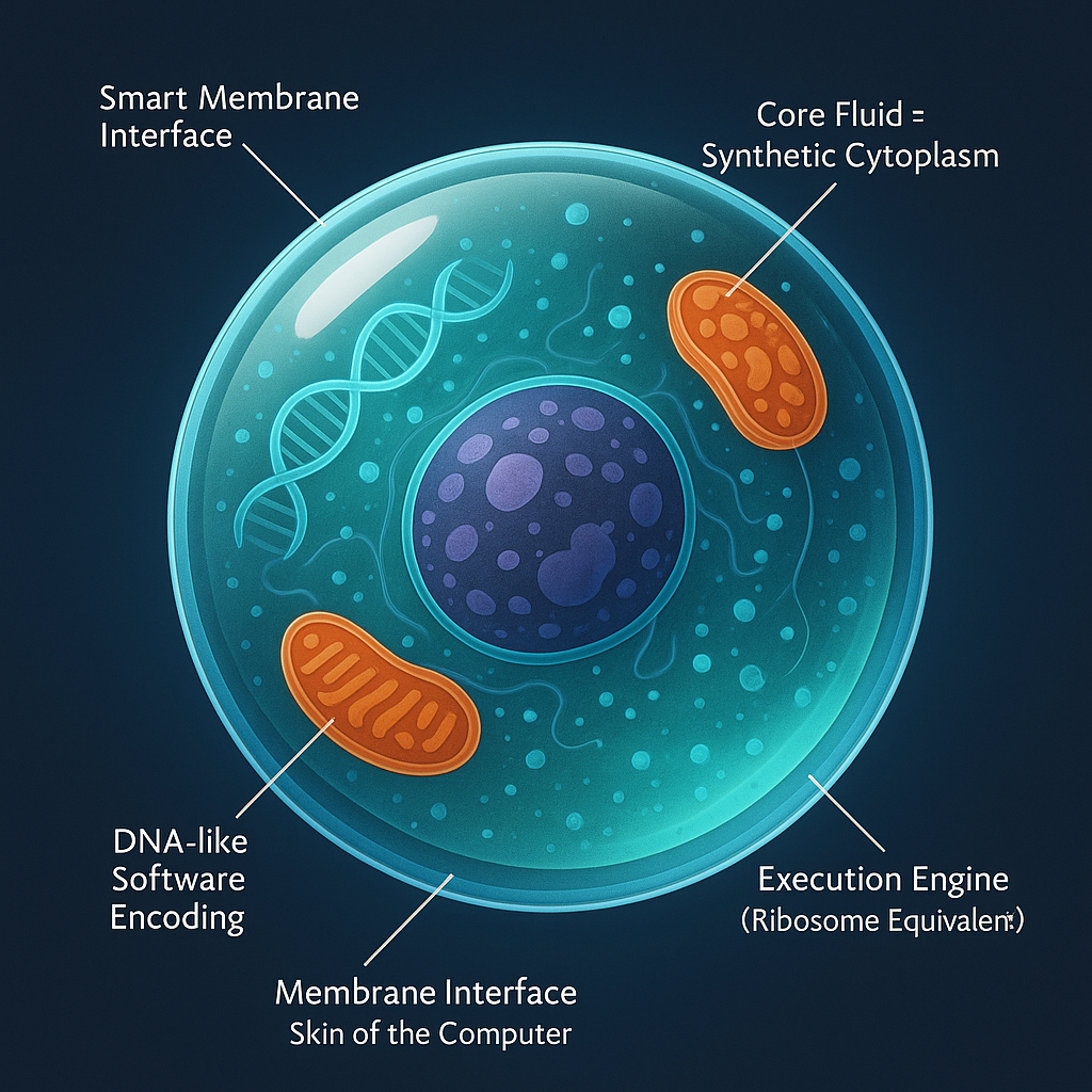 Artificial Bio-Cellular Fluidic Computing: The Future of Thinking Machines Inspired by Life Itself