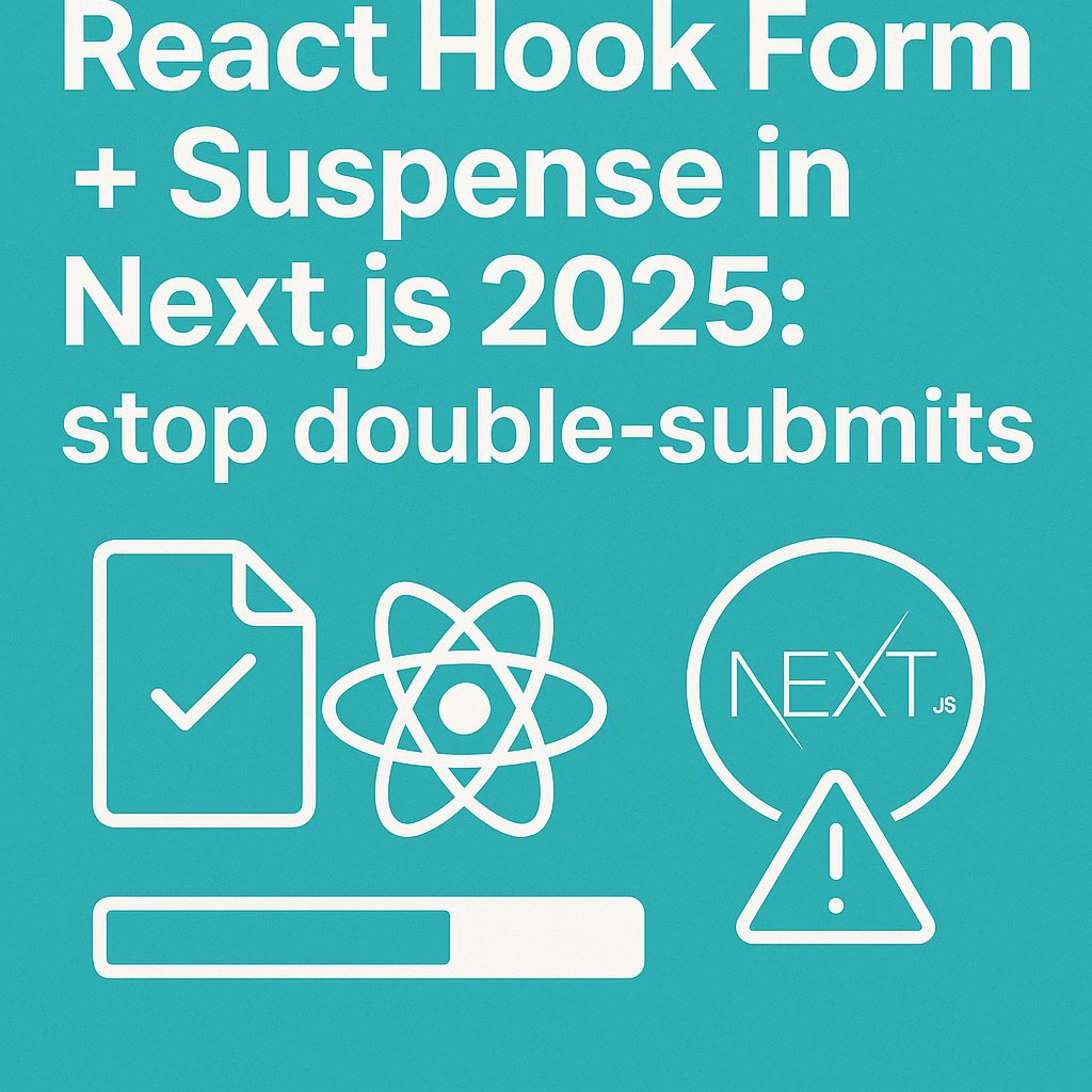 React Hook Form + Suspense in Next.js 2025: stop double‑submits