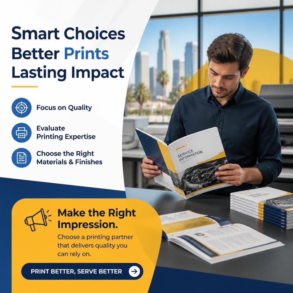 How to Choose the Right Printing Services in Los Angeles for Service Booklet Printing?