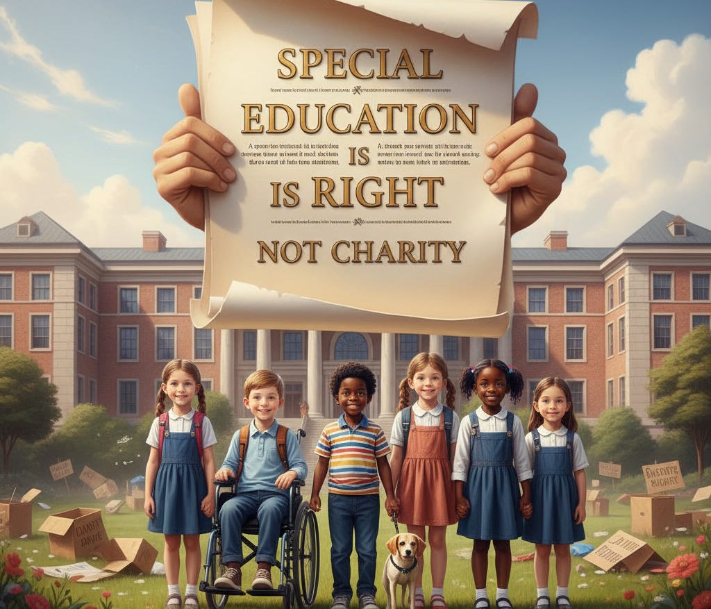 SPECIAL EDUCATION A MATTER OF RIGHT NOT CHARITY