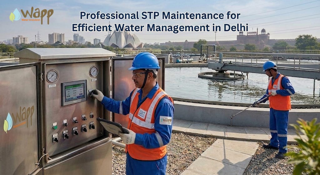 How Professional STP Maintenance Improves Water Efficiency in Delhi?
