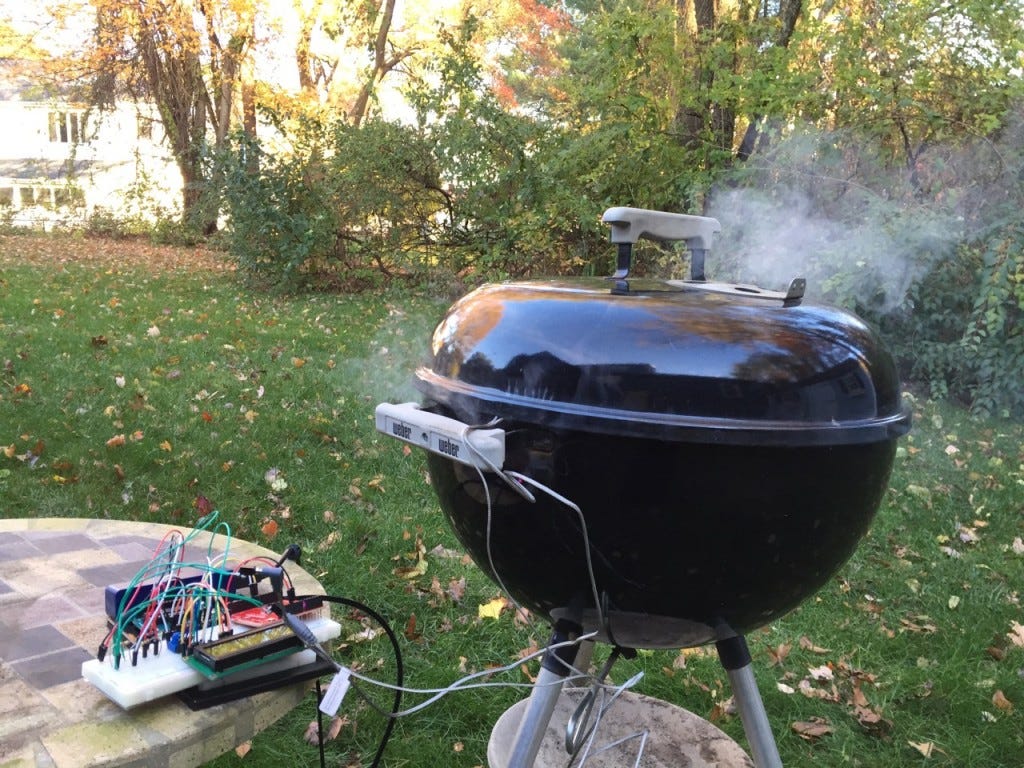 Weber Kettle Grill Modification adding a Temperature Probe Port