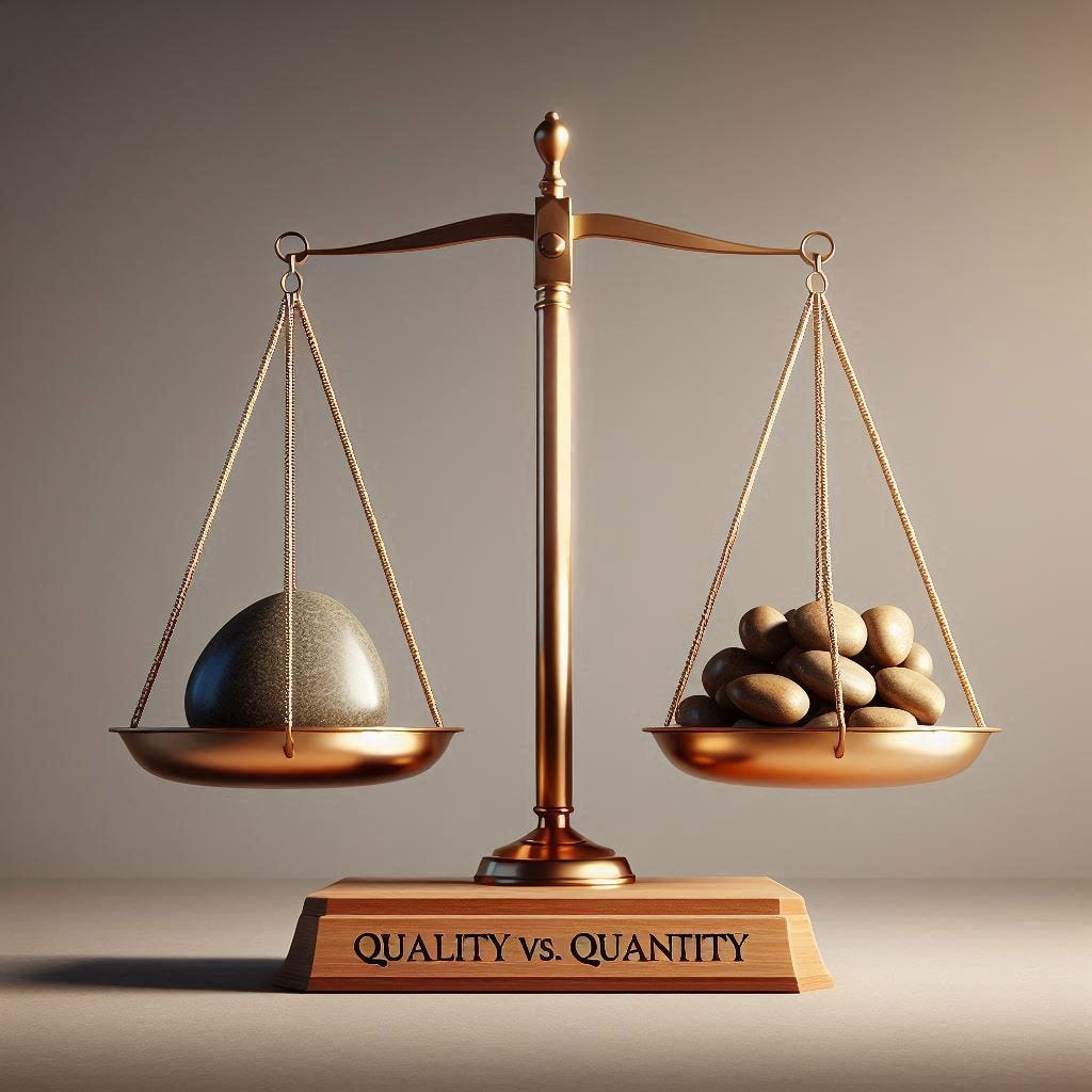 Quality — Quantity, It is Not a Battle | by Paul van Gool | Medium