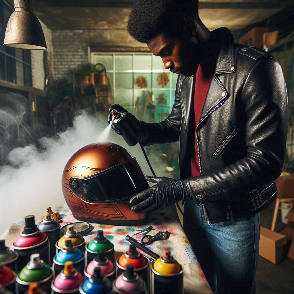 Spray Painting Your Motorcycle Helmet A DIY Guide Medium