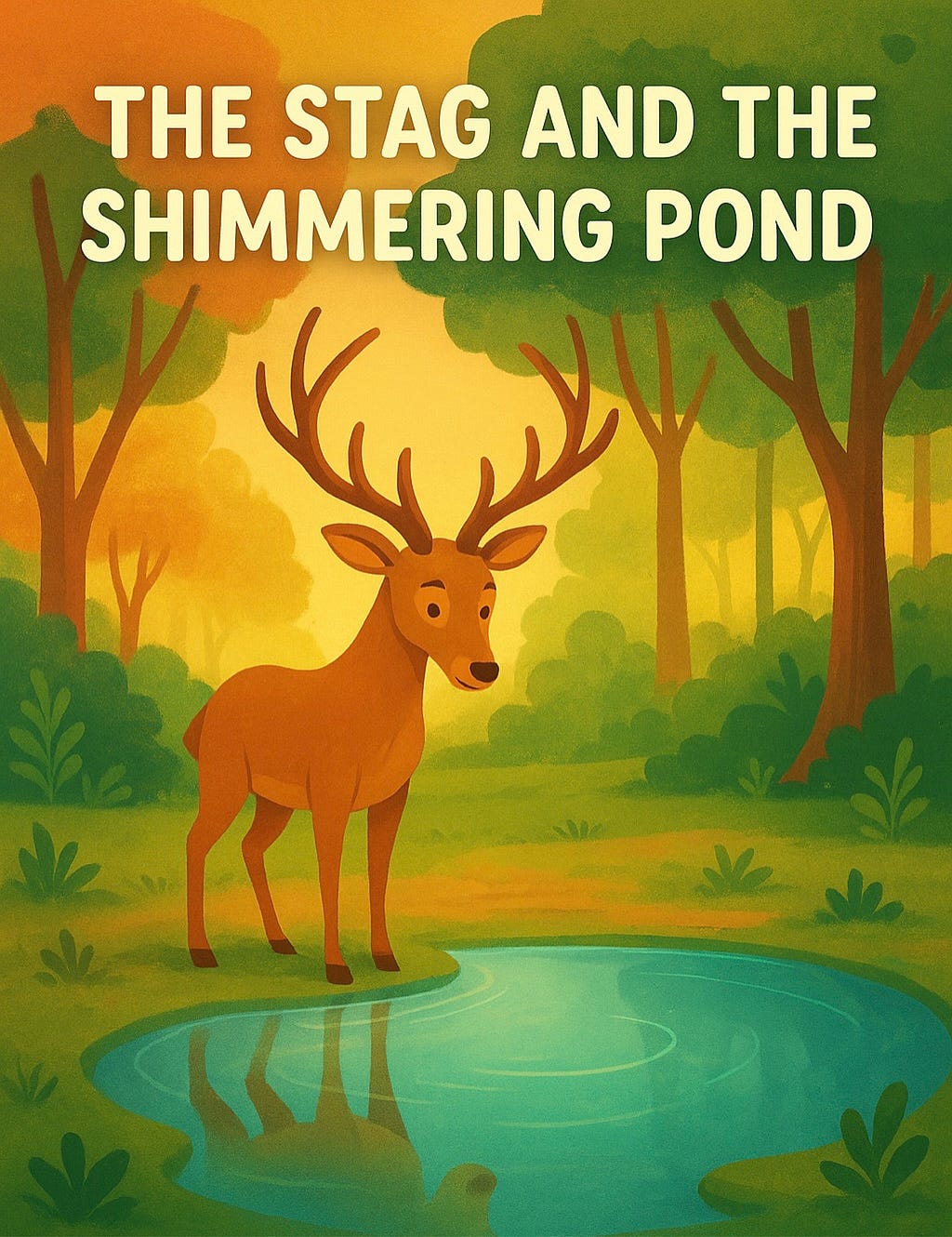 🦌 The Stag and the Shimmering Pond