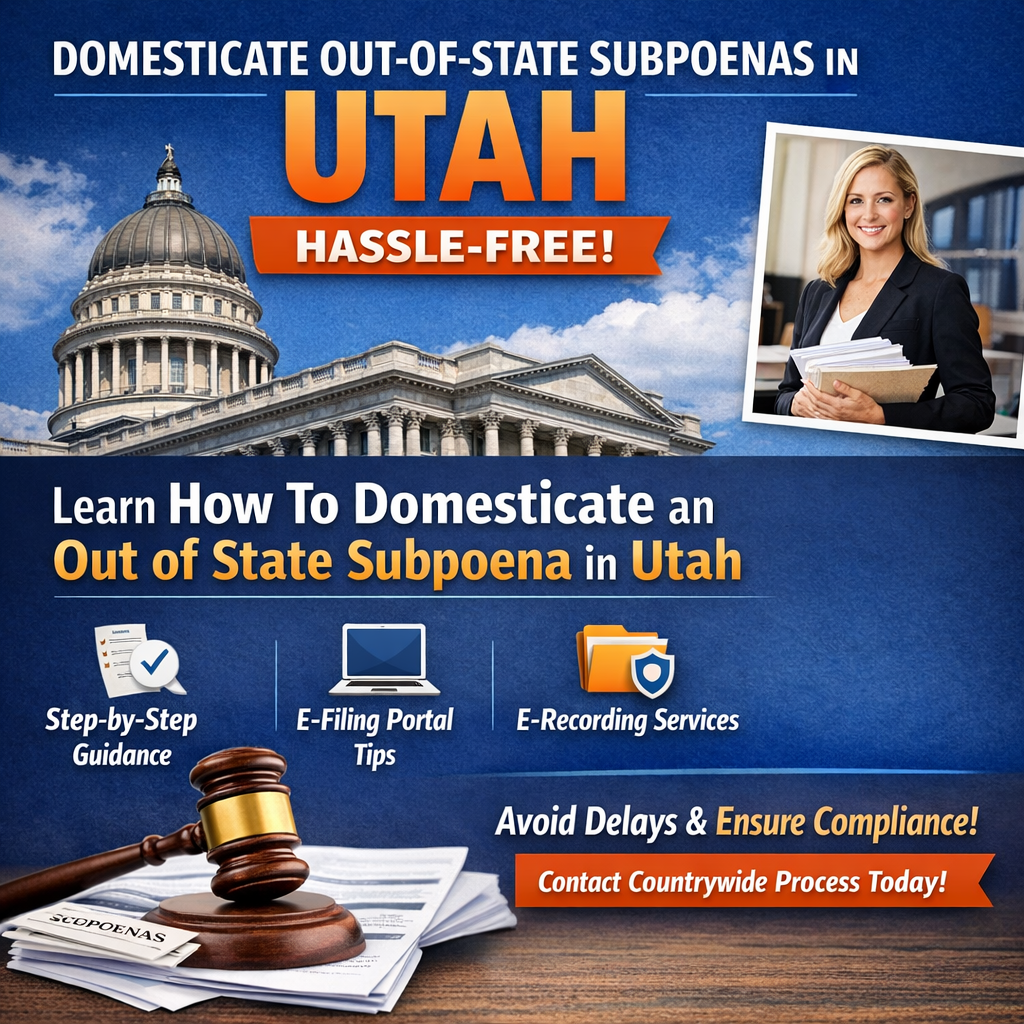 How To Domesticate an Out of State Subpoena in Utah: Step-by-Step Guide for Legal Professionals