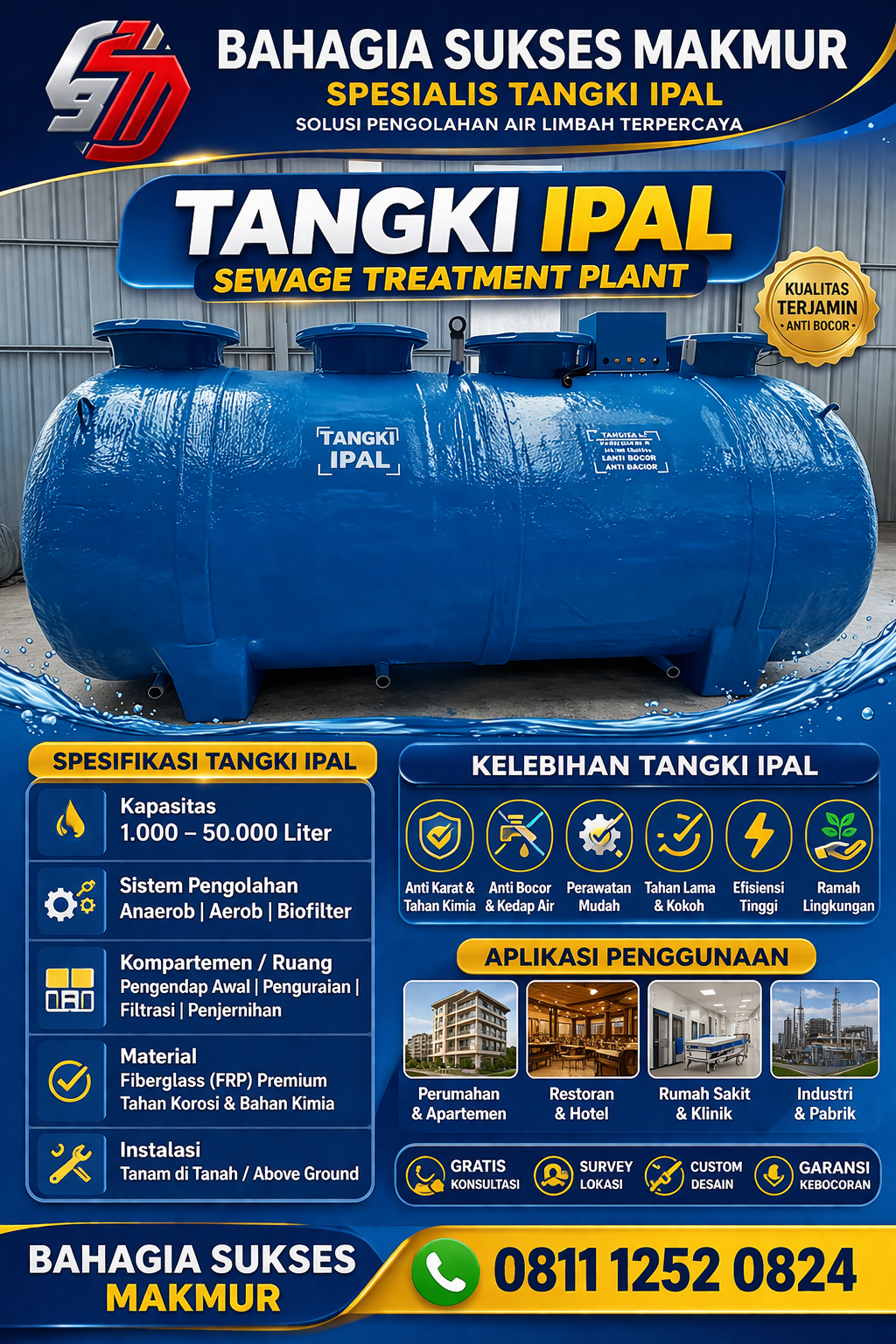 Kenapa Tangki IPAL Fiberglass Jadi Pilihan Terbaik untuk Sistem Limbah?