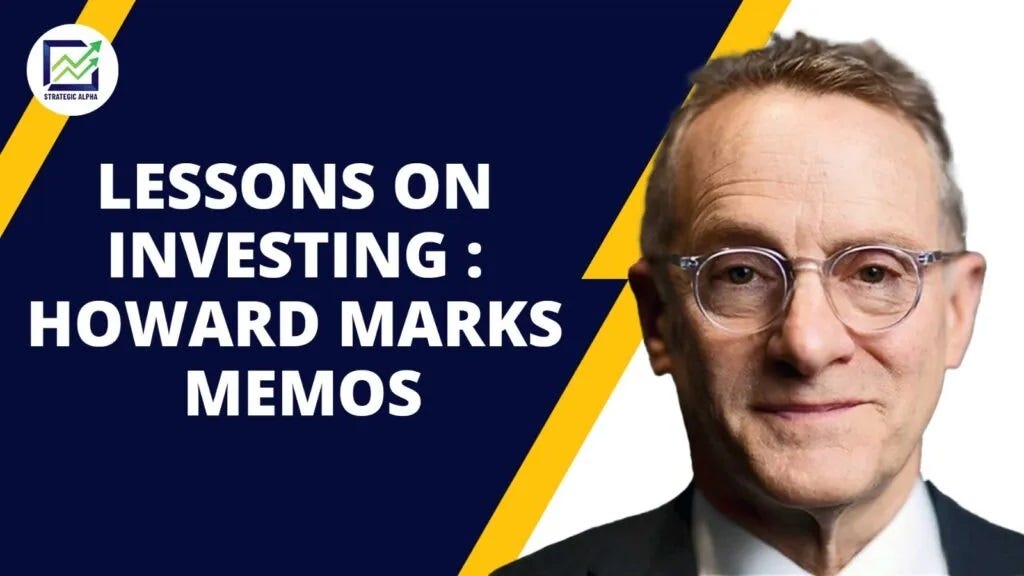 Howard Marks Memos Lessons on Investing Oaktree Capital Management