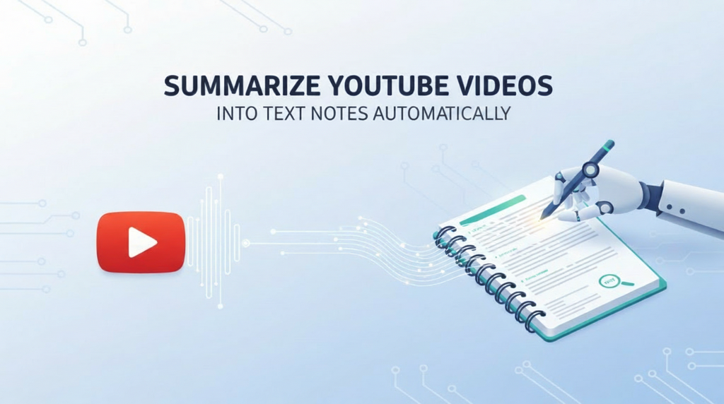 How to Summarize YouTube Videos into Text Notes Automatically