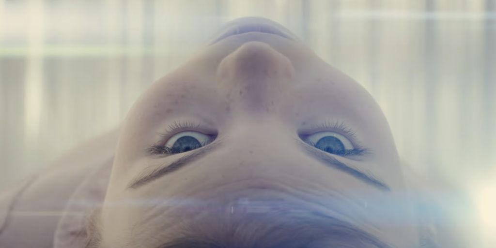 Symmetrical framing + extreme close-up + overexposure = close encounter cinema. (Credit: Universal Pictures)