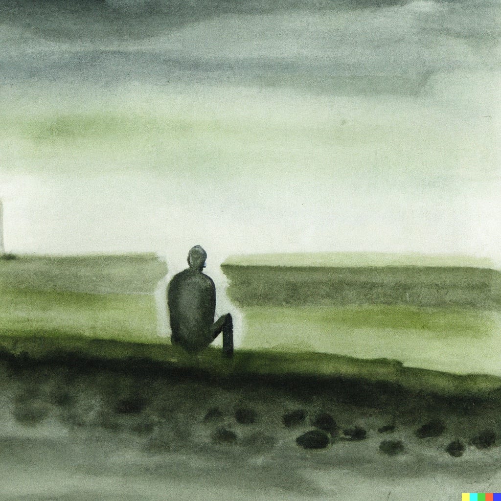 The Lonely Man. I saw the man by Stephen W T Medium