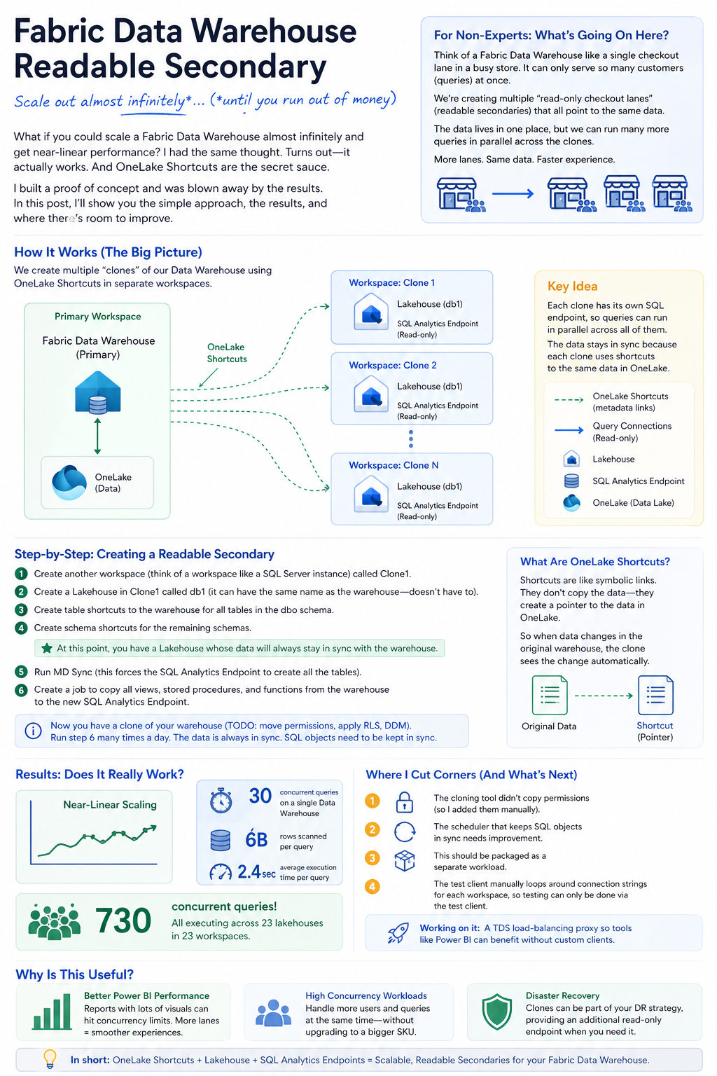 Fabric Data Warehouse readable secondary