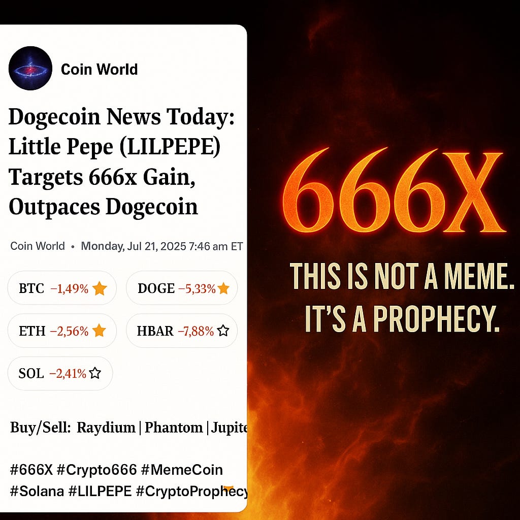 🔮 “The CoinWorld Prophecy: 666x Gains Are No Longer a Dream – 666X Is ...