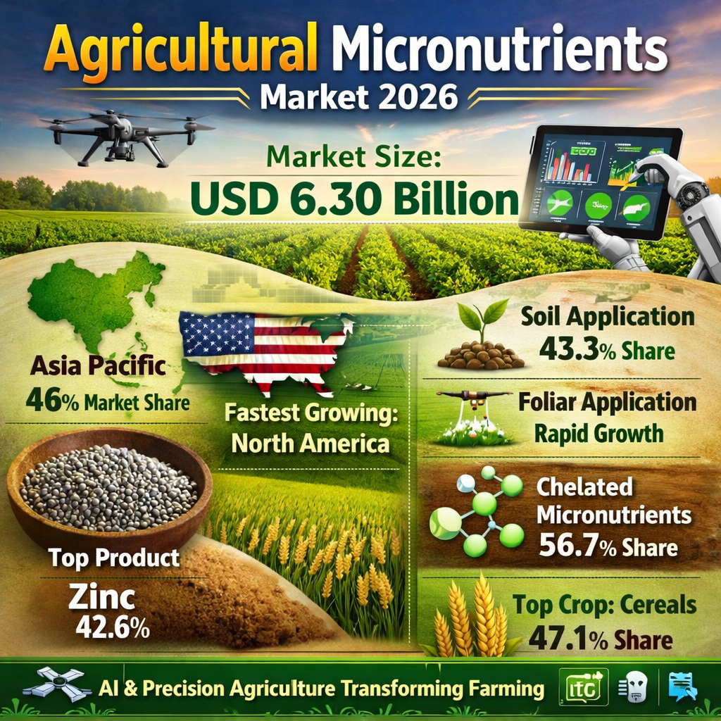 Agricultural Micronutrients Market Size to Surge USD 12.23 Billion by 2035