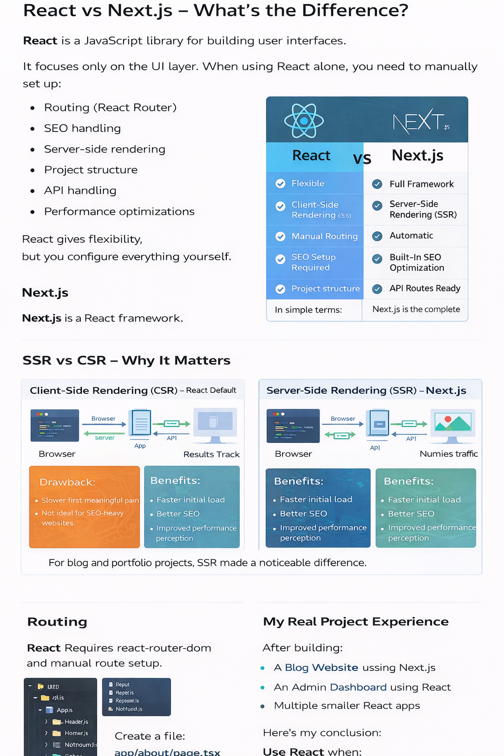 React vs Next.js — What I Learned After Building Real Projects | by ...