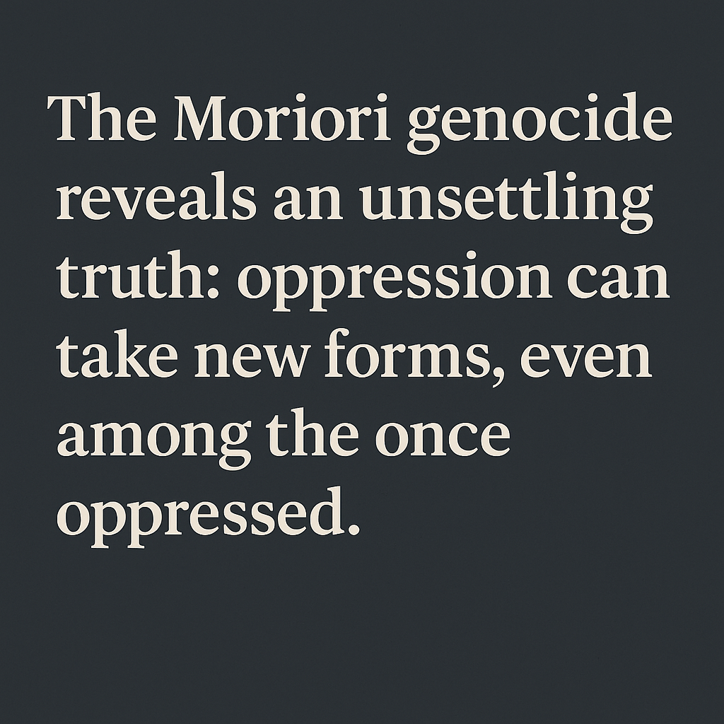 When the Oppressed Become Oppressors: The Forgotten Story of the Moriori