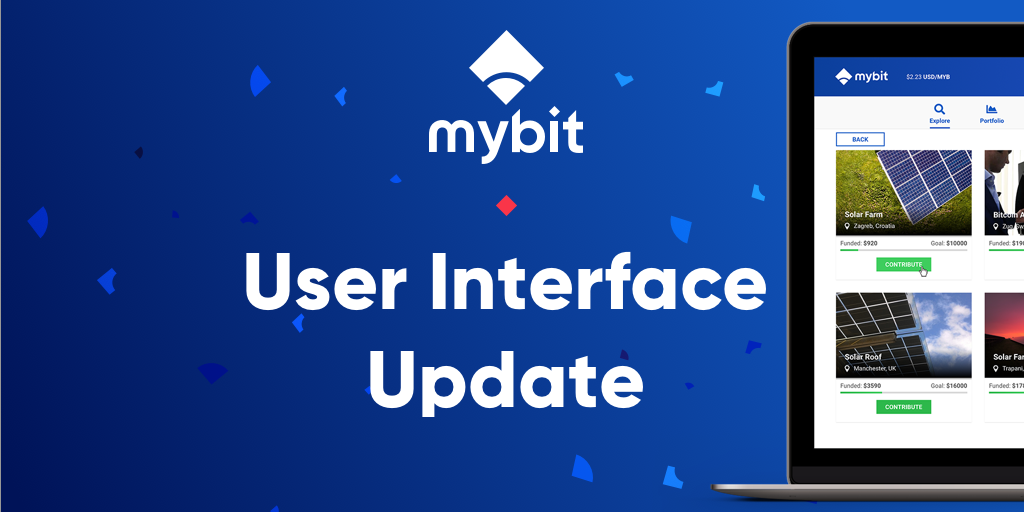Our DApp’s User Interface. A sneak peek of our new look | by MyBit ...