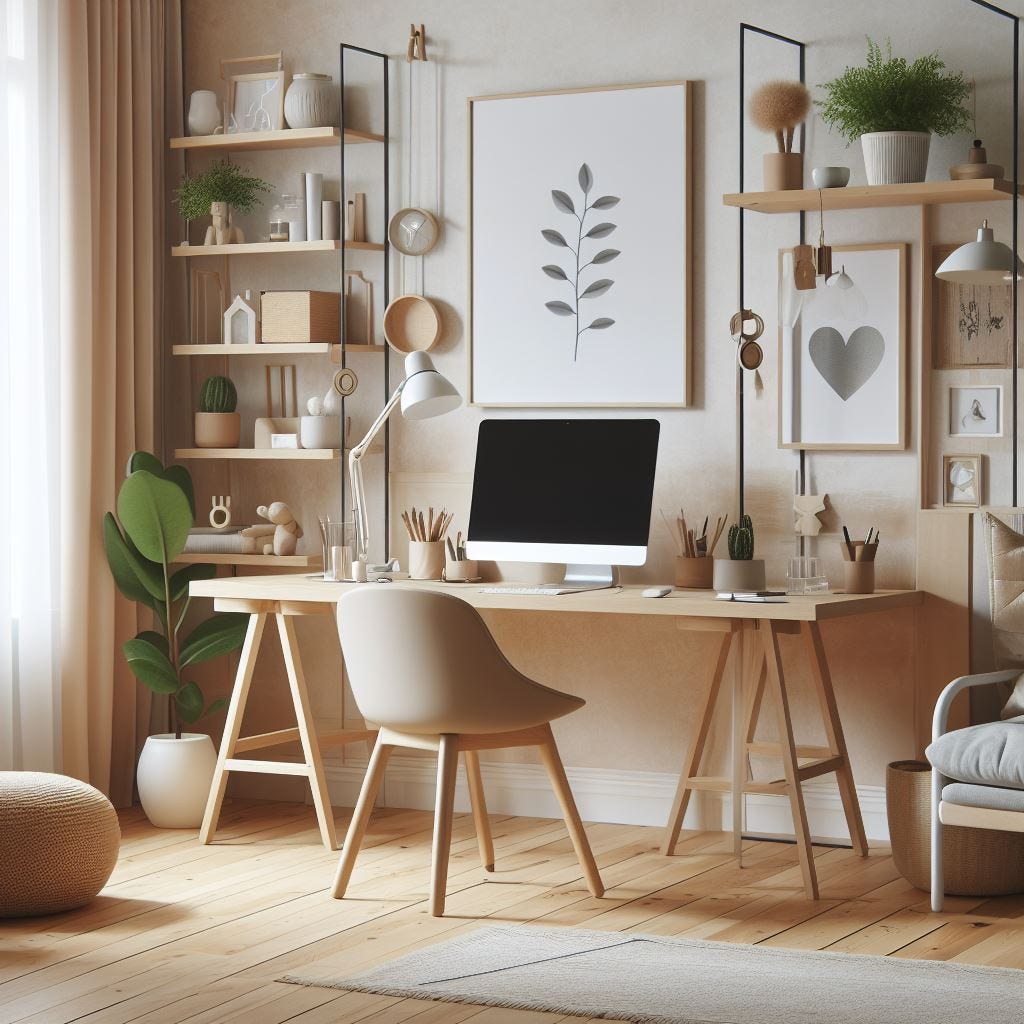 Crafting a Productive Haven: Designing a Functional and Stylish Work-from-Home Space.  by 