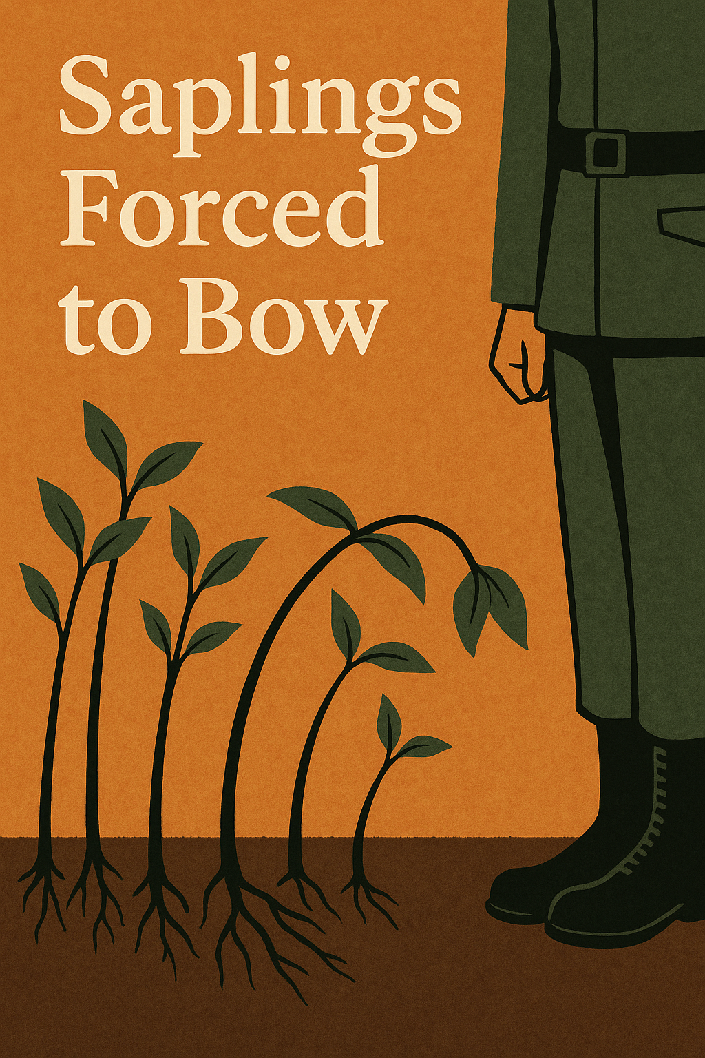saplings forced to bow