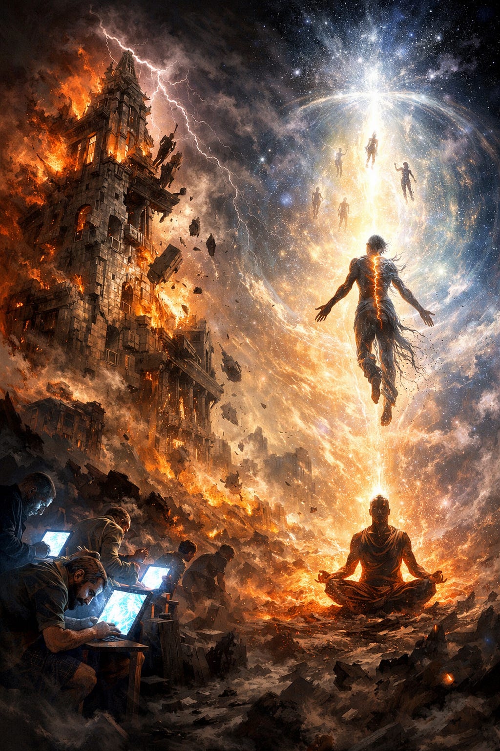 The Tower is Already Burning: AGI, Dark Matter, and the Brutal Split Between Those Who Break and…