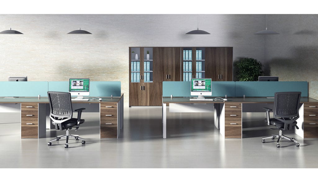 Classy Office Table In Walnut  Elegant Office Tables Online: Boss