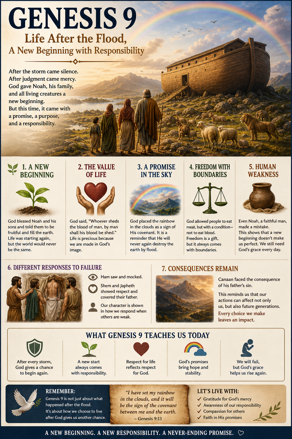 📖 Genesis 9 — After the Flood: A New Beginning With Responsibility