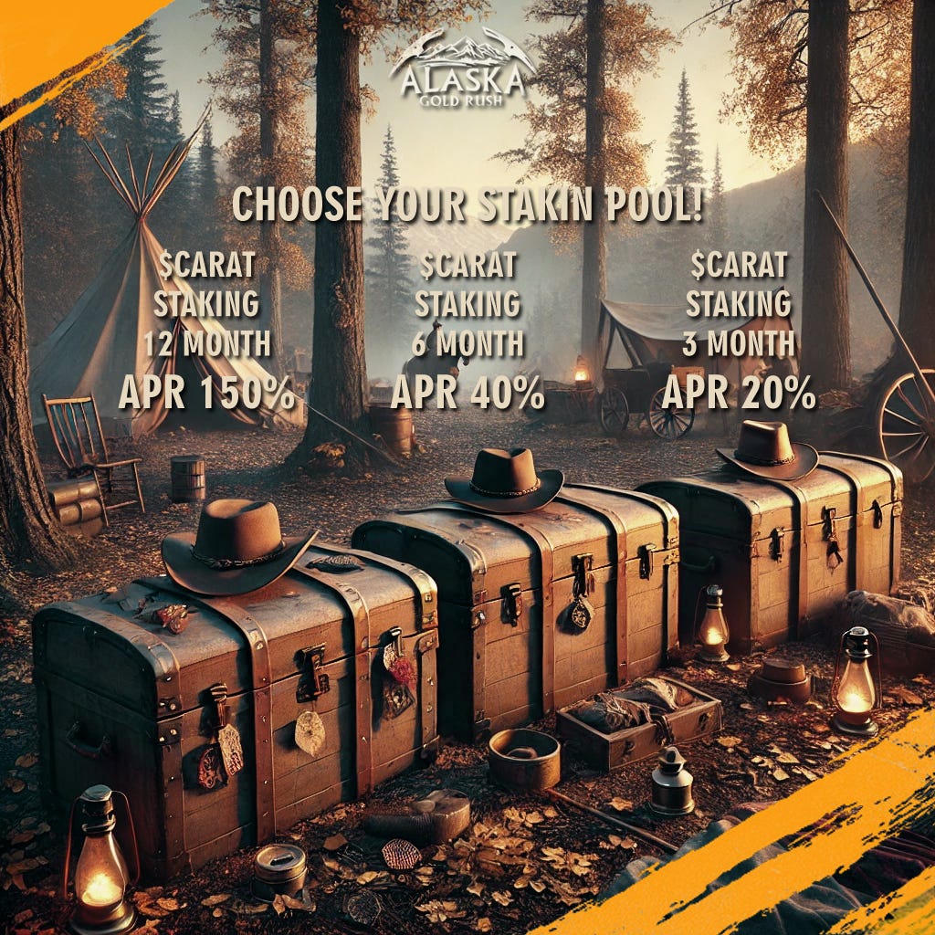 Staking Opportunities in Alaska Gold Rush game! | by Cam Boo | Medium