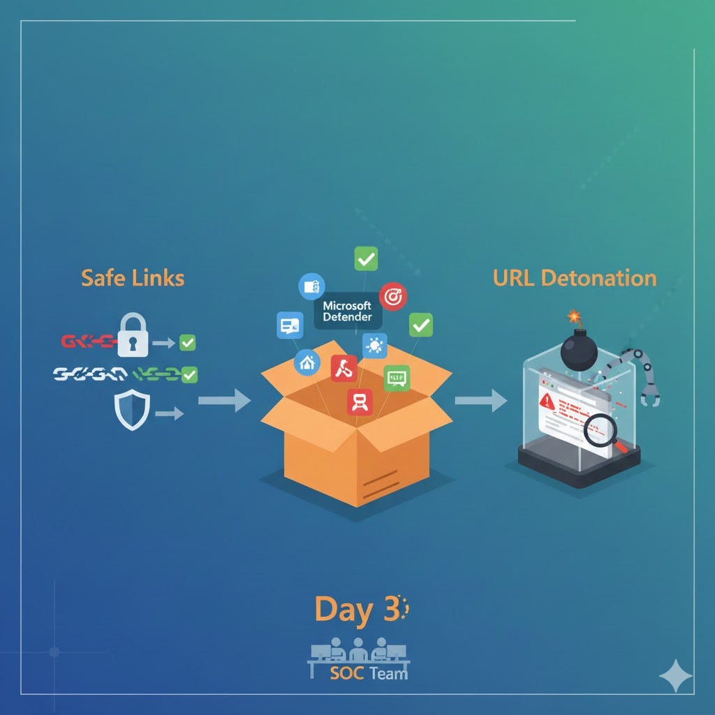 Unpacking Microsoft Defender for Office 365: Day 3 SOC Triage — Safe Links & URL Detonation…