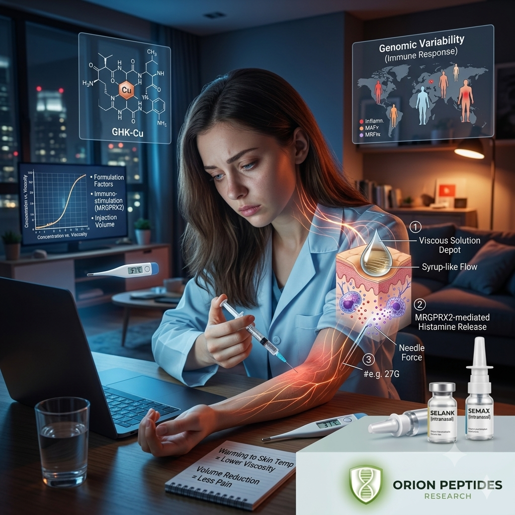 What Causes Injection Site Reactions When Administering High-Concentration Peptide Solutions?