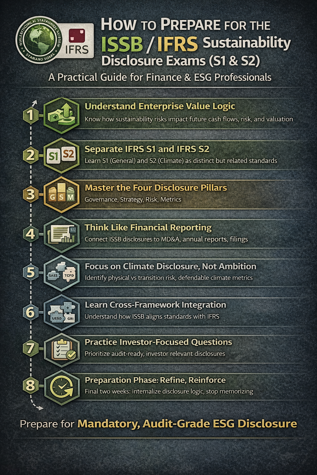 How to Prepare for the ISSB / IFRS Sustainability Disclosure Exams (S1 & S2)