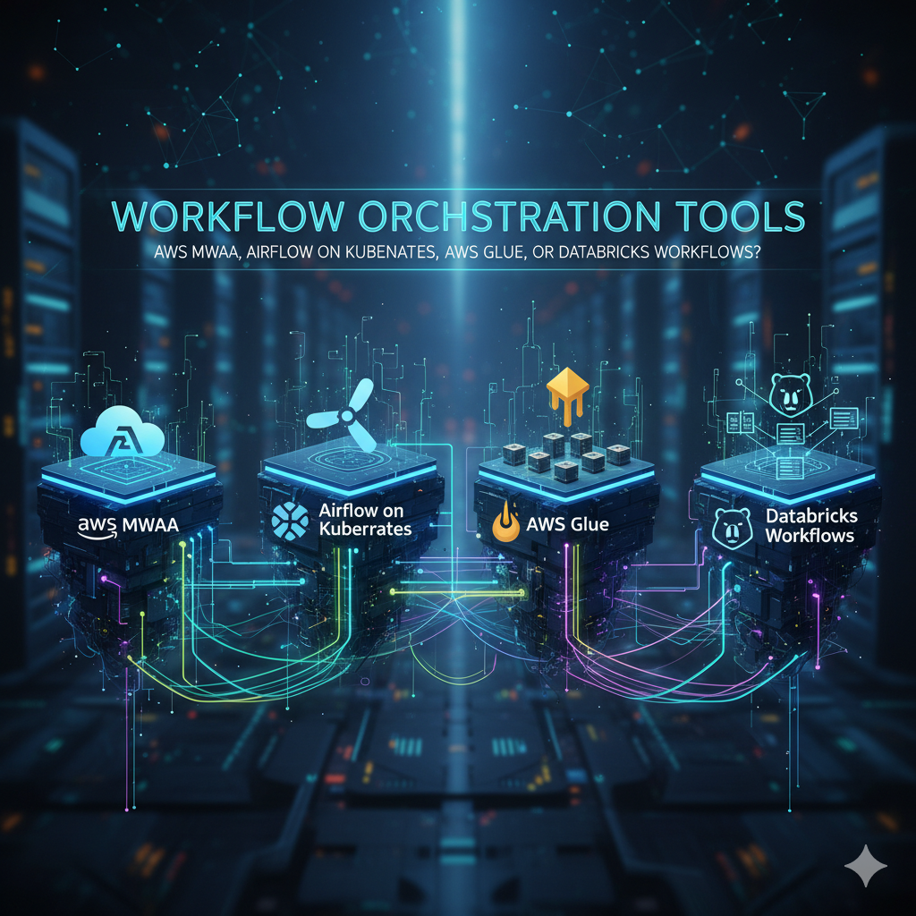 Choosing the Right Workflow Orchestration Tool: AWS MWAA, Airflow on Kubernetes, AWS Glue, or Databricks Workflows?
