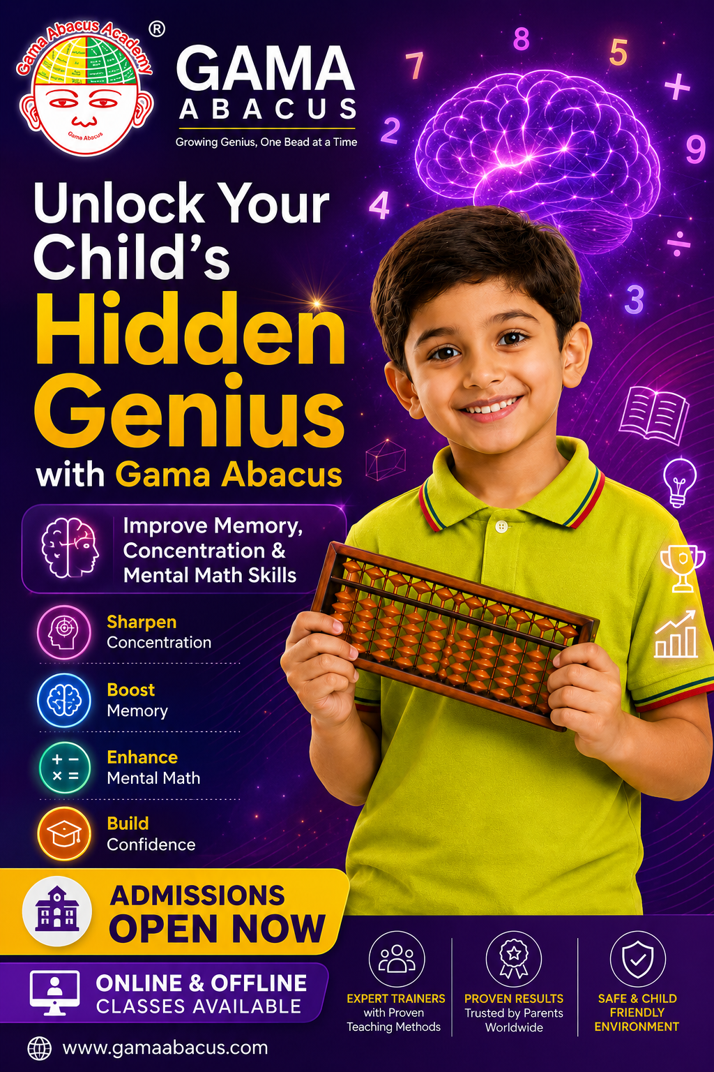 Unlock Your Child’s Hidden Genius with Gama Abacus!