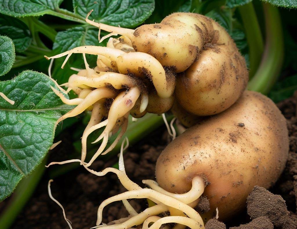 Photosynthesis and starch formation in potatoes