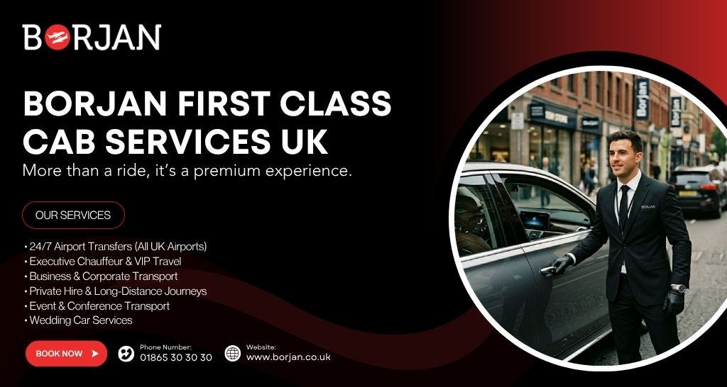 Luxury First Class Cab Services UK with Professional Chauffeurs
