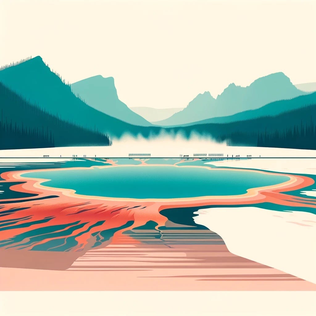 The Minimalist of the Grand Prismatic Spring 99 Snow Days 天雪九久 Medium